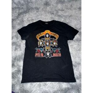 Zara Man Guns N Roses 1988 Tour Appetite for Destruction Graphic T-Shirt Black M
